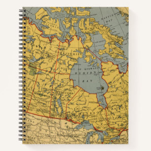 Cuaderno Mapa antiguo de Canadá