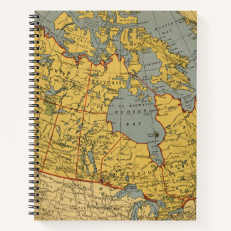 Cuaderno Mapa antiguo de Canadá