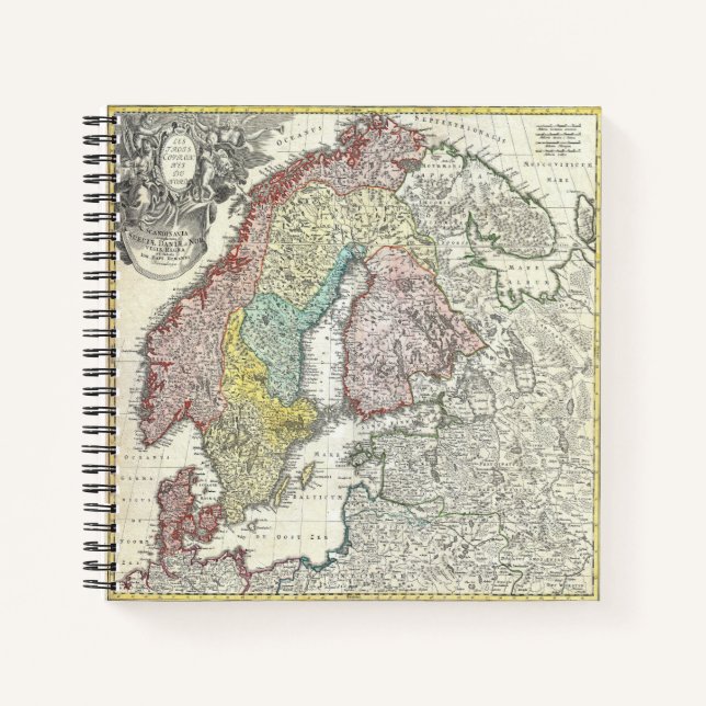 Cuaderno Mapa Antiguo de Escandinavia (Anverso)