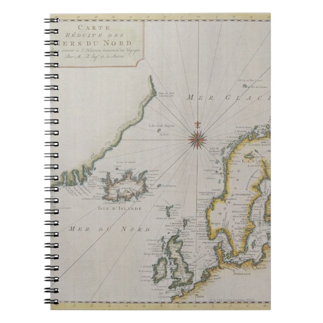 Cuaderno Mapa antiguo de Escandinavia 2 (Frente)