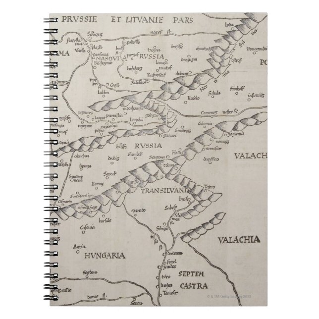 Cuaderno Mapa antiguo de Europa del Este (Frente)