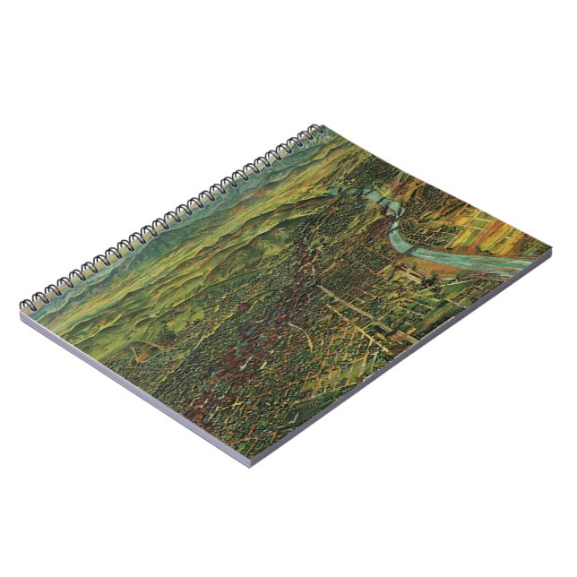 Cuaderno Mapa Antiguo de Los Ángeles, California y Río (Lado Izquierdo)