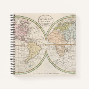 Cuaderno Mapa Antiguo del Mundo