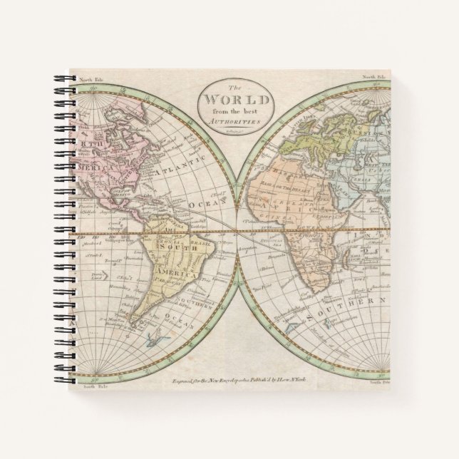 Cuaderno Mapa Antiguo del Mundo (Anverso)