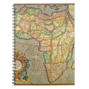 Cuaderno Mapa Antiguo del Mundo de Gerardus Mercator de Áfr