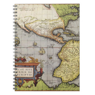 Cuaderno Mapa Antiguo del Mundo de las Américas, 1570