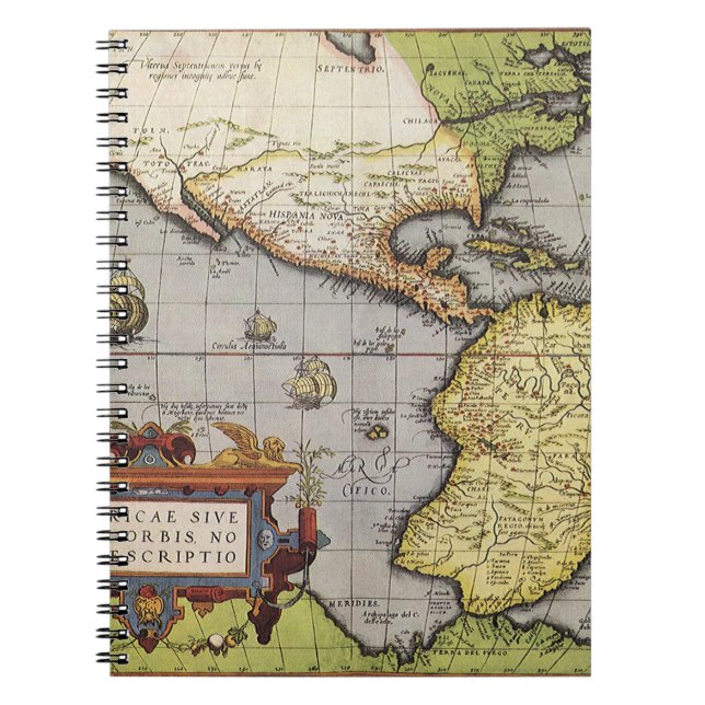 Cuaderno Mapa Antiguo del Mundo de las Américas, 1570 (Frente)