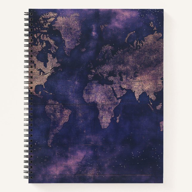 Cuaderno Mapa Celestial del Mundo Morado de la Academia Osc (Anverso)