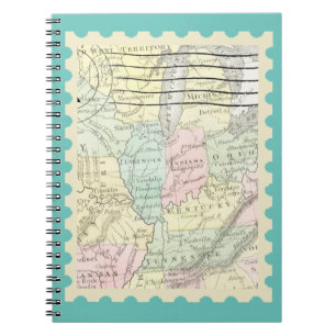 Cuaderno Mapa central de sellos de EE.UU.