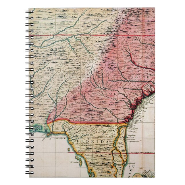 CUADERNO MAPA COLONIAL DE AMÉRICA, 1733 (Frente)