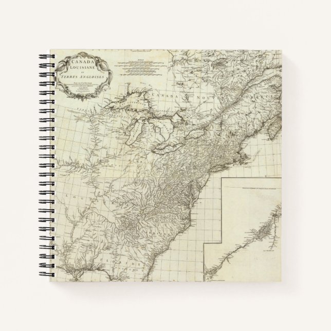 Cuaderno Mapa compuesto de Canadá (Anverso)