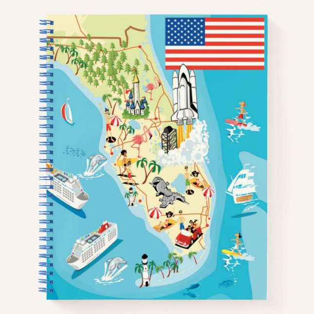 Cuaderno Mapa Cute Kids Florida (Anverso)