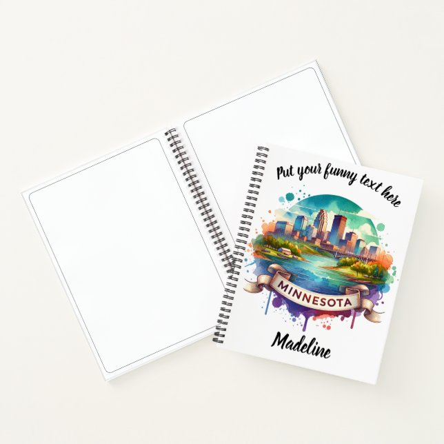 Cuaderno Mapa de acuarela de los estados de EE.UU. (Interior)