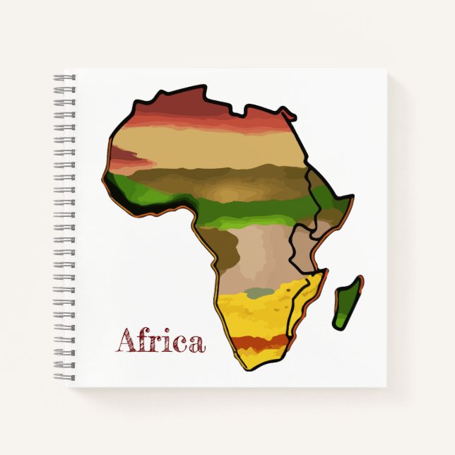 Cuaderno Mapa de África (Anverso)