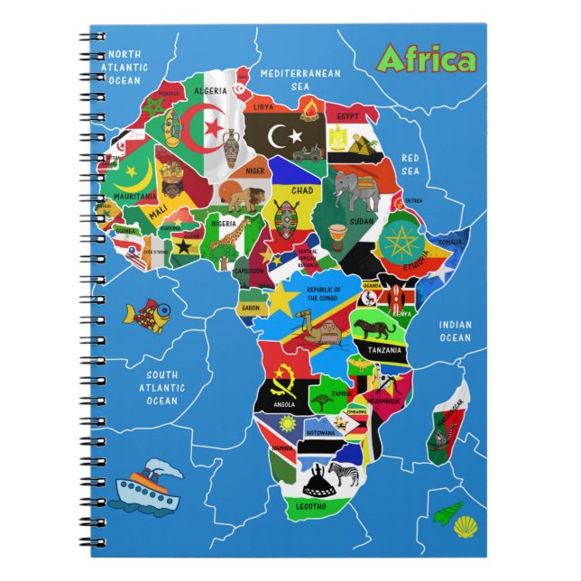 Cuaderno Mapa de África (Frente)