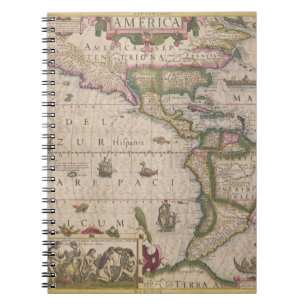 Cuaderno Mapa de América, del Mercator "atlas", pub. por