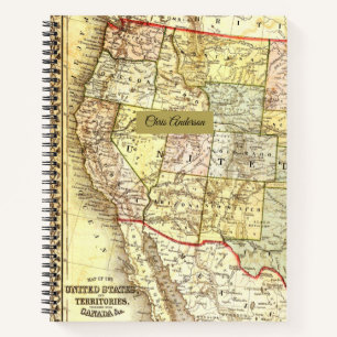 Cuaderno Mapa de Antigüedades de Estados Unidos
