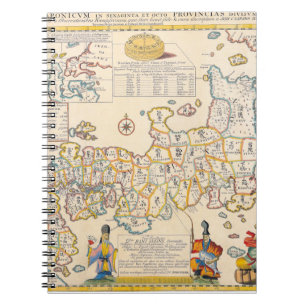 Cuaderno Mapa de antigüedades de las provincias de China