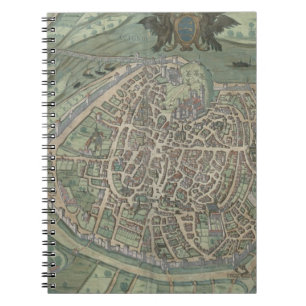 Cuaderno Mapa de Aviñón, de "Civitates Orbis Terrarum"