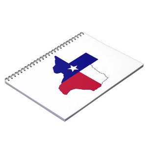 Cuaderno Mapa de bandera de Texas