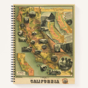 Cuaderno Mapa de California