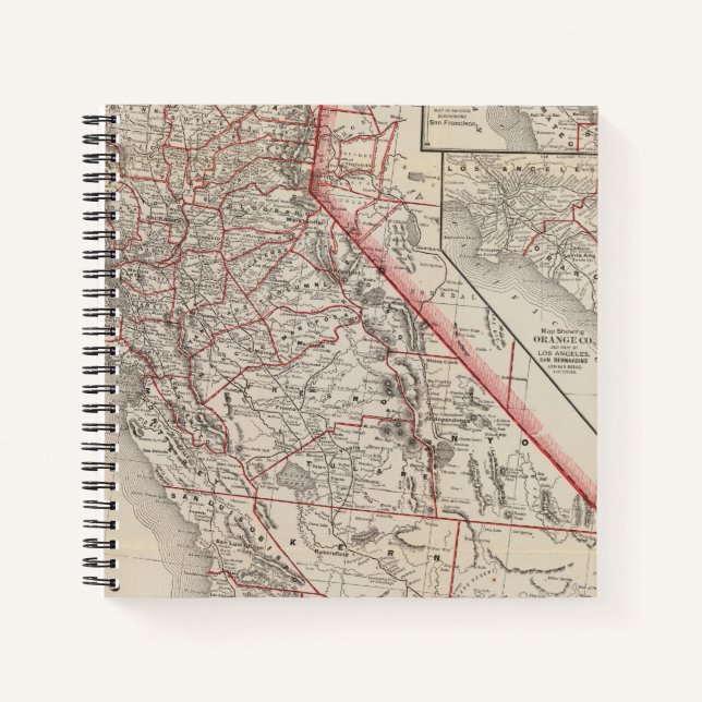 Cuaderno Mapa de California (Anverso)