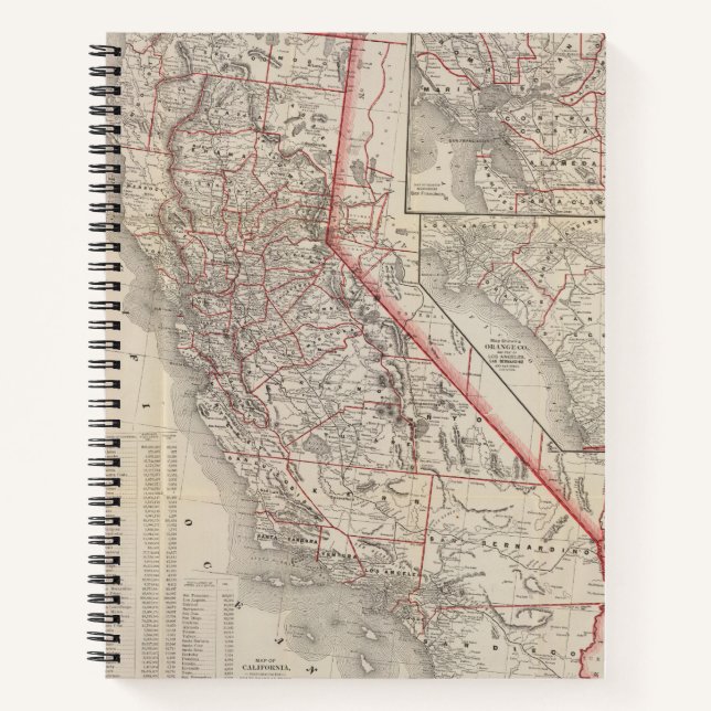 Cuaderno Mapa de California (Anverso)