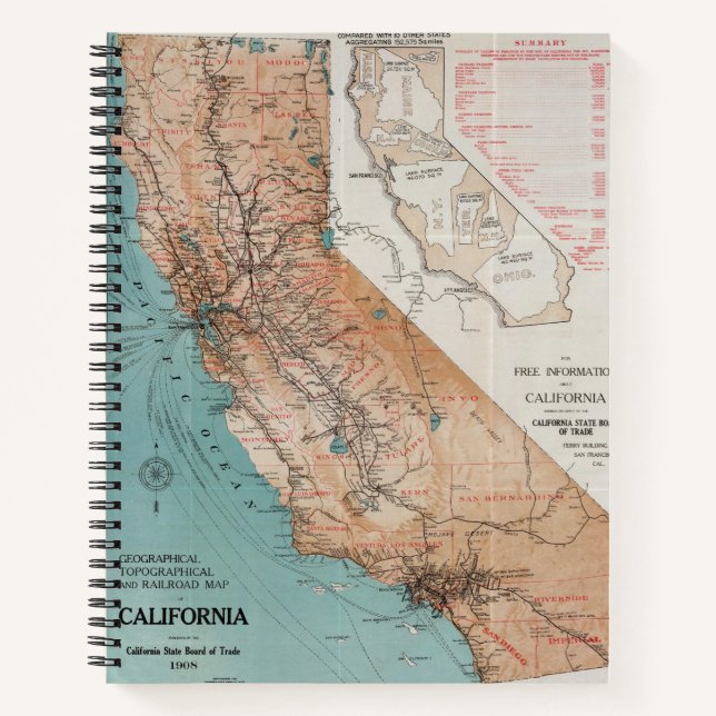 Cuaderno Mapa de California 2 (Anverso)