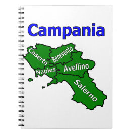 Cuaderno Mapa de Campania con Provincias