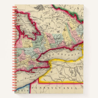Cuaderno Mapa De Canadá Occidental En Los Condados