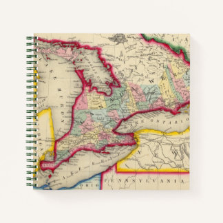 Cuaderno Mapa De Canadá Occidental En Los Condados