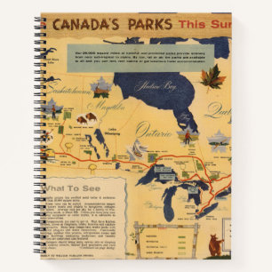 Cuaderno Mapa de Canadá - Parques de Canadá