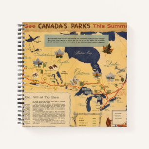 Cuaderno Mapa de Canadá - Parques de Canadá