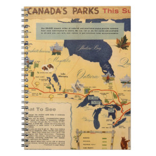 Cuaderno Mapa de Canadá - Parques de Canadá