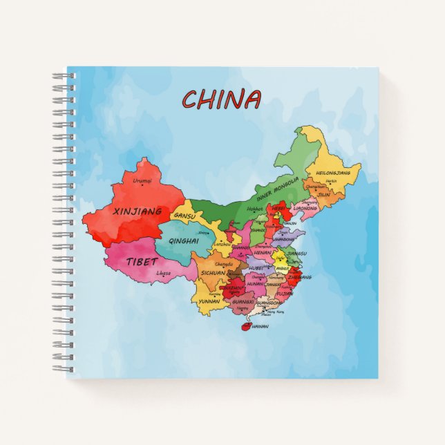 Cuaderno Mapa de China (Anverso)