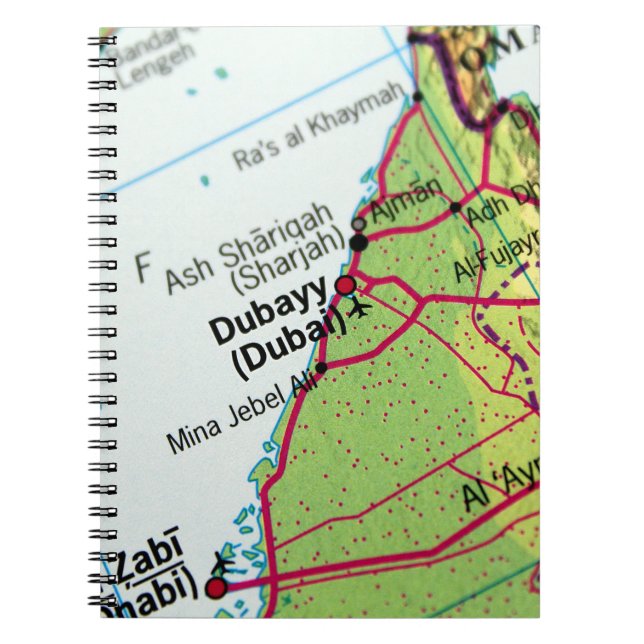 Cuaderno Mapa de Ciudad de Dubai (Frente)