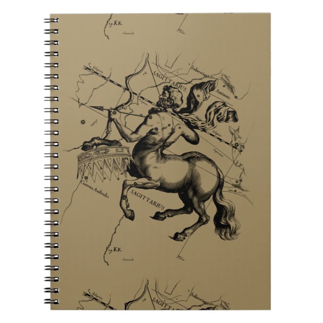 Cuaderno Mapa de constelación de Sagittarius (Frente)