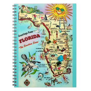Cuaderno Mapa de cosechas de Florida