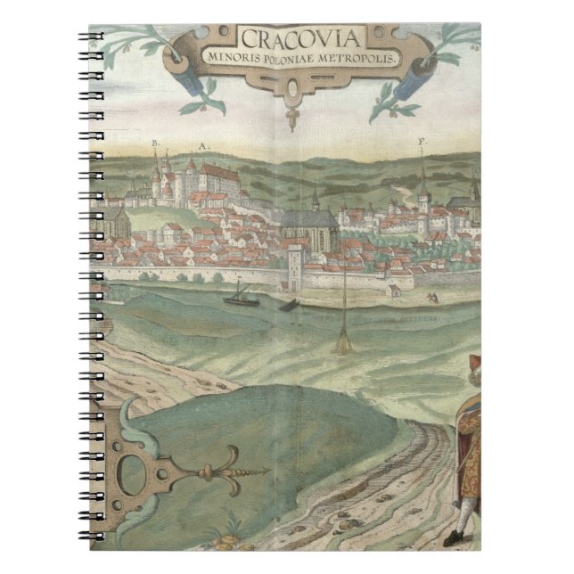Cuaderno Mapa de Cracovia, de "Civitates Orbis Terrarum" (Frente)