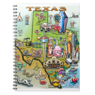 Cuaderno Mapa de diversiones de Texas