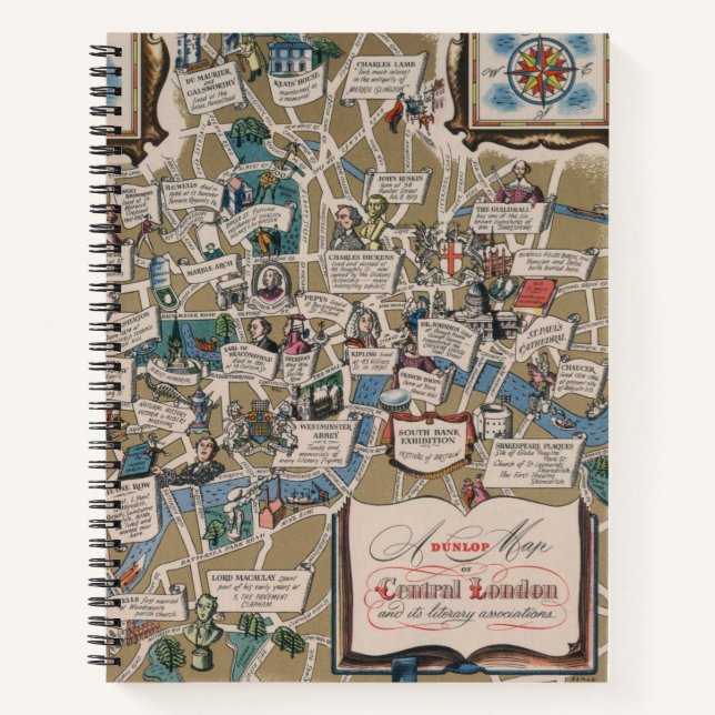 Cuaderno Mapa de Dunlop - Lugares literarios del centro de  (Anverso)