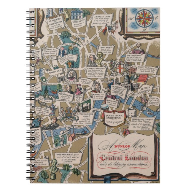 Cuaderno Mapa de Dunlop - Lugares literarios del centro de  (Frente)