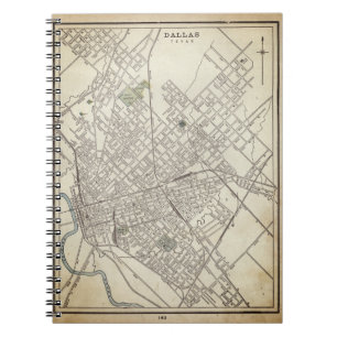 Cuaderno Mapa de época de Dallas, TX (1890)