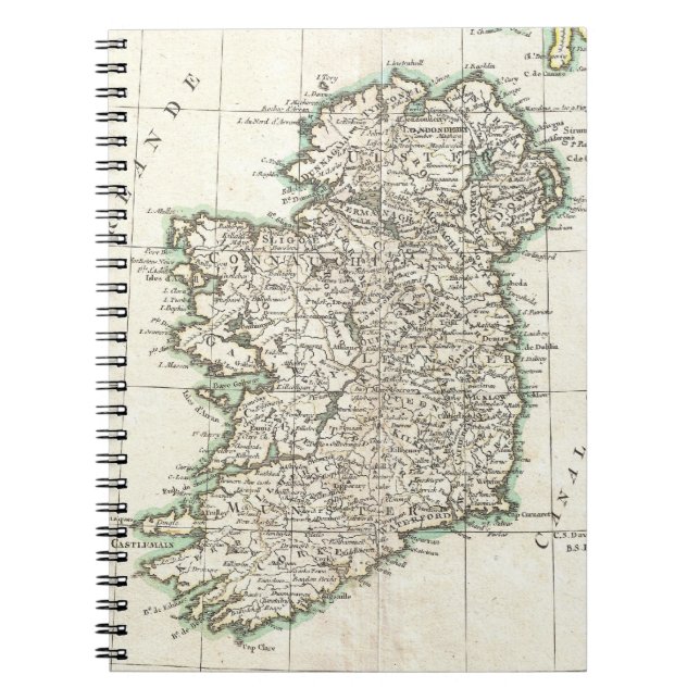 Cuaderno Mapa de época de Irlanda (1771) (Frente)