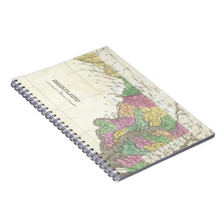 Cuaderno Mapa de época de Maryland (1827)
