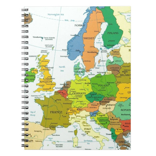 Cuaderno Mapa de Europa (Frente)