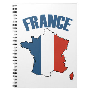 Cuaderno Mapa de Francia - Bandera francesa