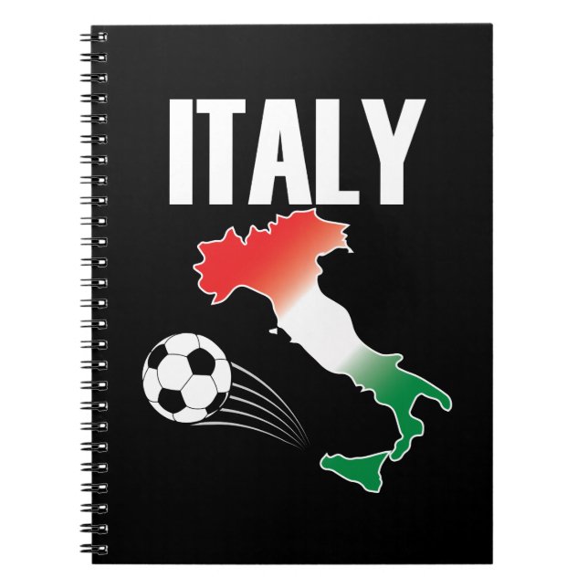 Cuaderno Mapa de hinchas de fútbol de Italia Bola de futbol (Frente)