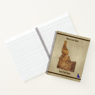 Cuaderno Mapa de Idaho Spud