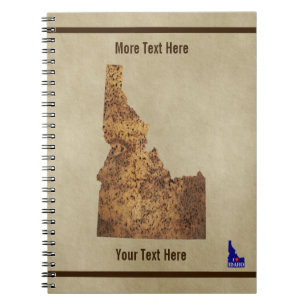 Cuaderno Mapa de Idaho Spud